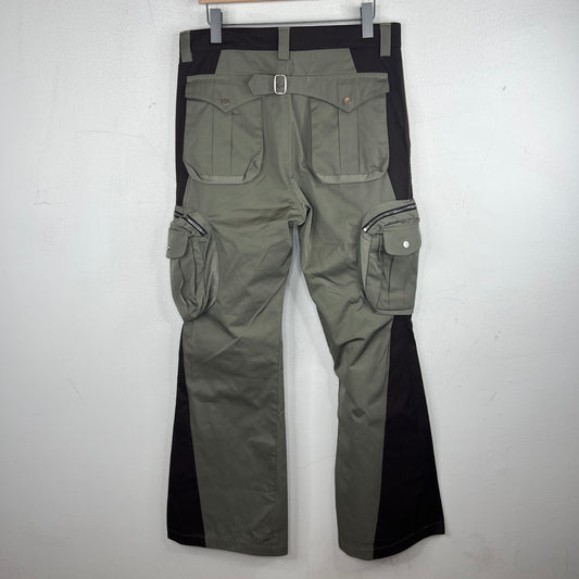 FFFPostalservice Two Tone V2.5 Flared Cargo Pants