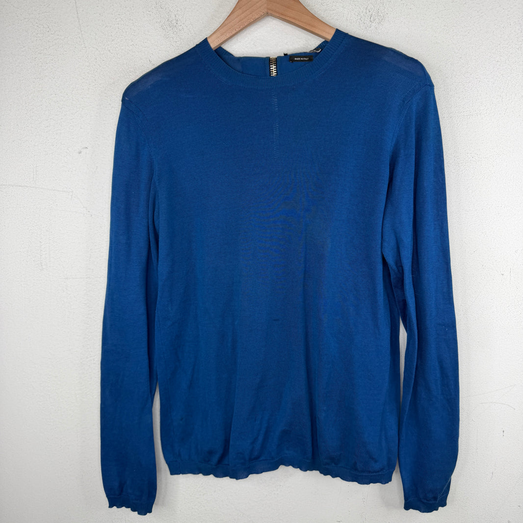 Raf Simons Blue Back Zip Detail Longsleeve T-Shirt