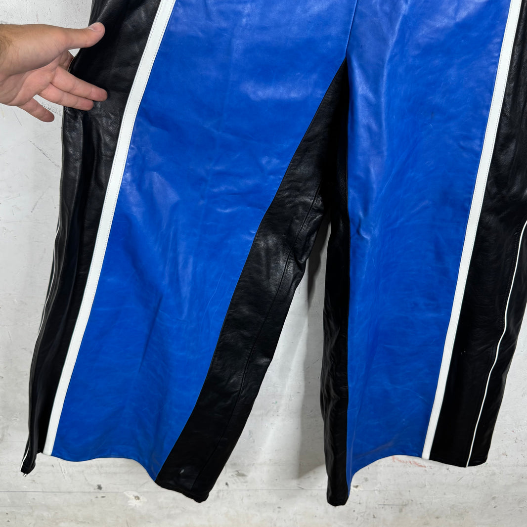 Vetements Leather Paneled Wide Pants