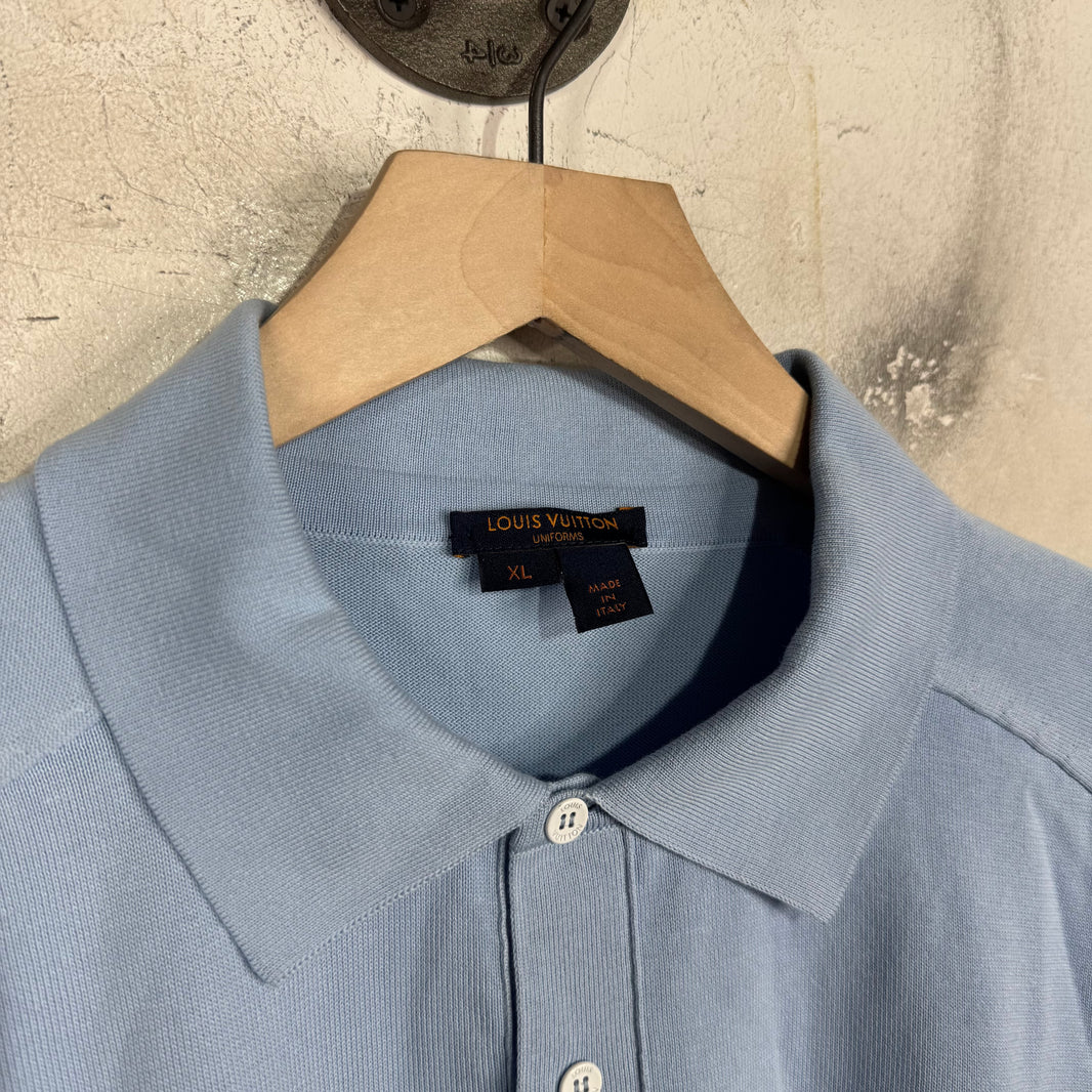 Louis Vuitton Blue Uniformes Knitted Polo