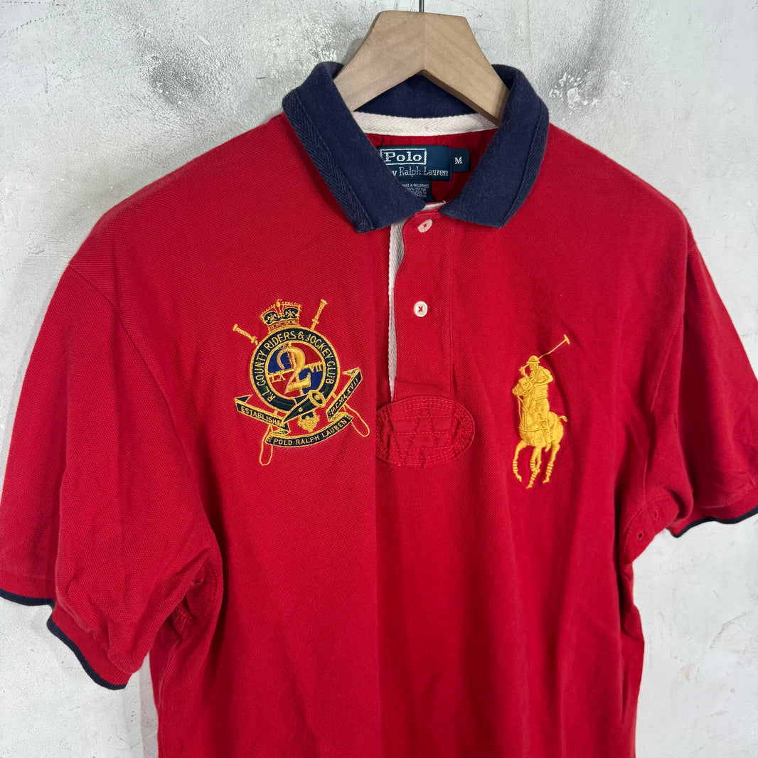 Ralph Lauren Red/Gold Crest Pony Polo