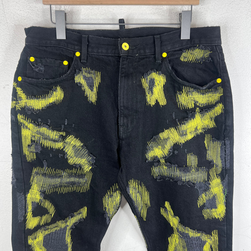 Endless Denim Black/Yellow Jeans
