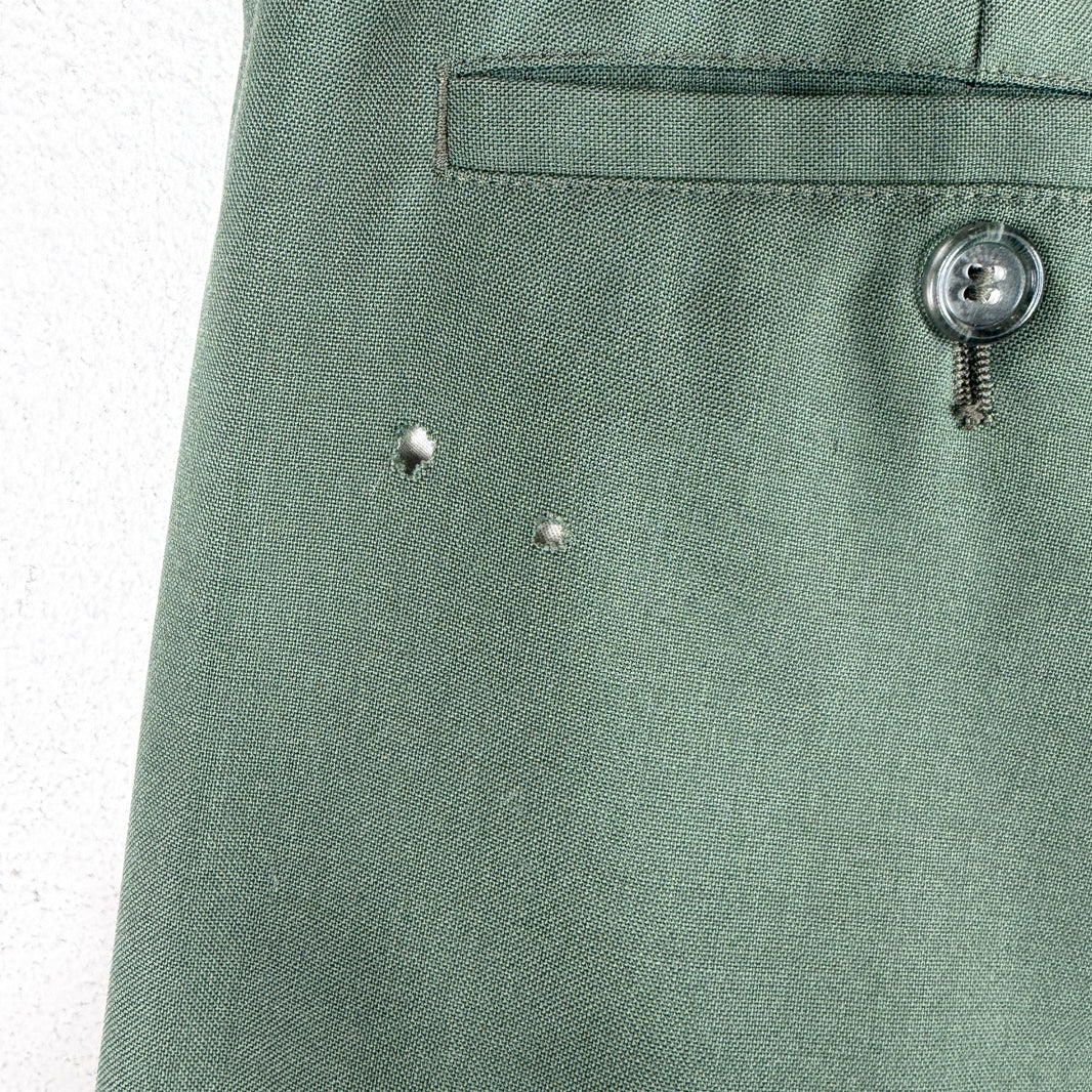 Marni Green Wool Dress Trousers