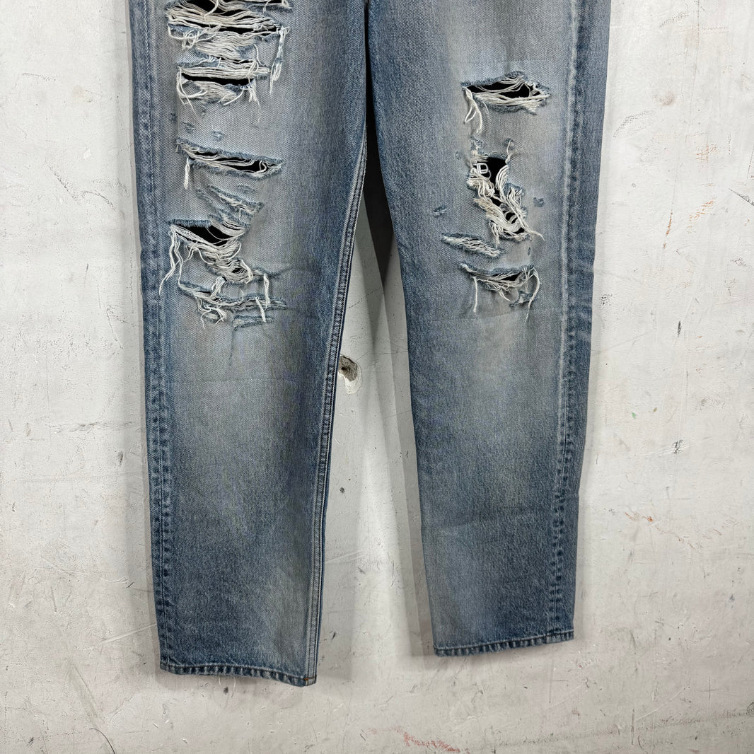 Balenciaga Distressed Layered Track Jeans