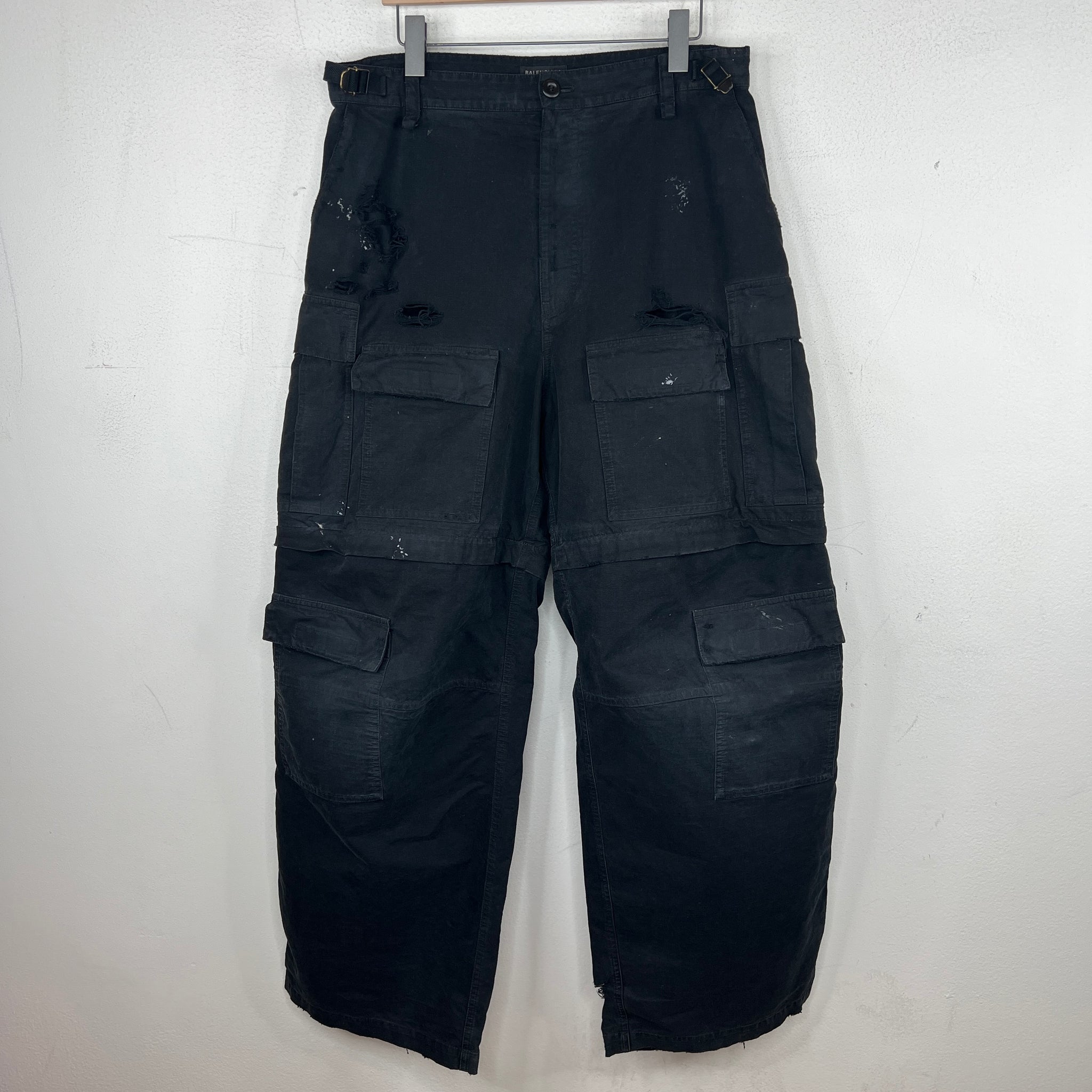 Balenciaga Black Convertible Cargo Pants