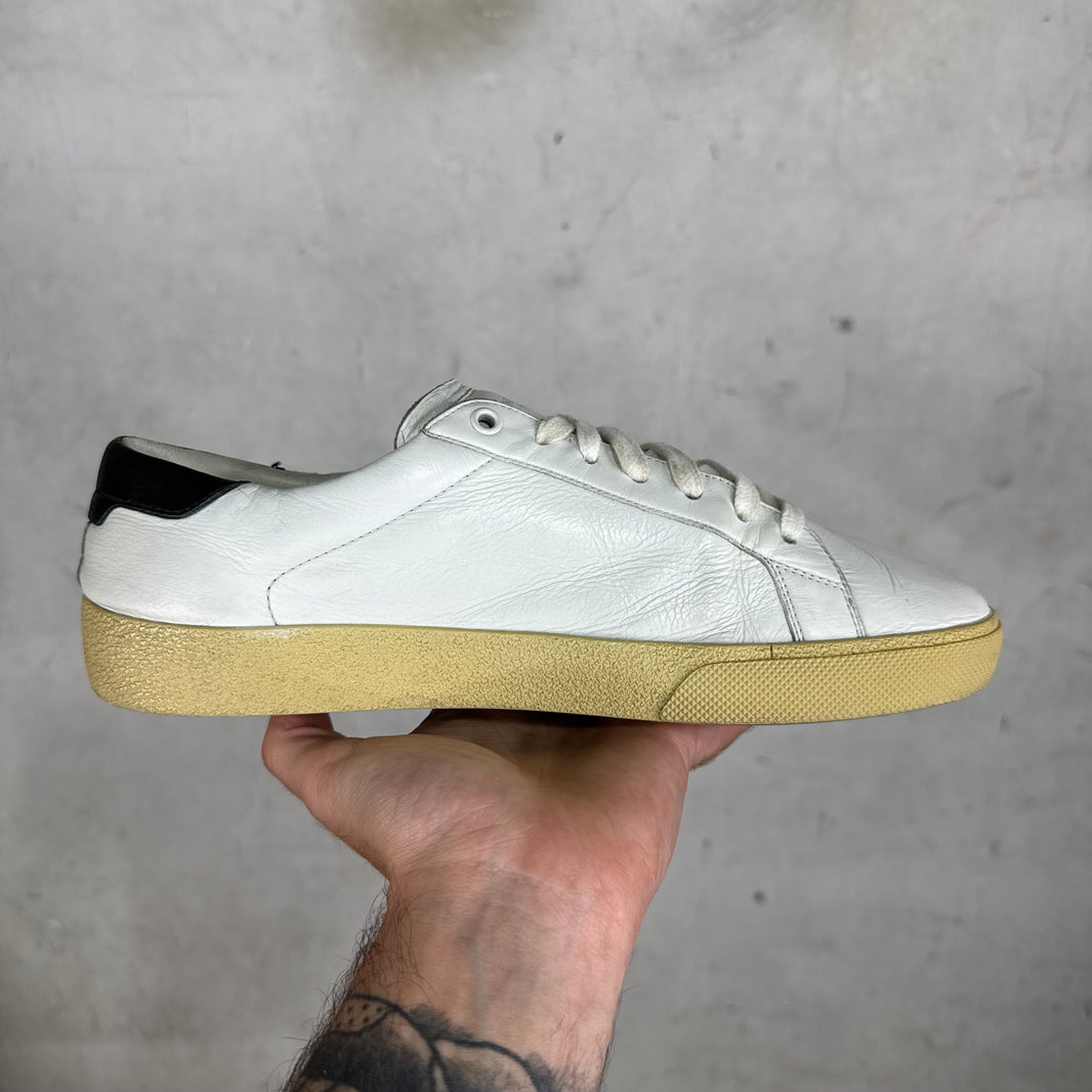 Saint Laurent Leather Court Signature Sneakers