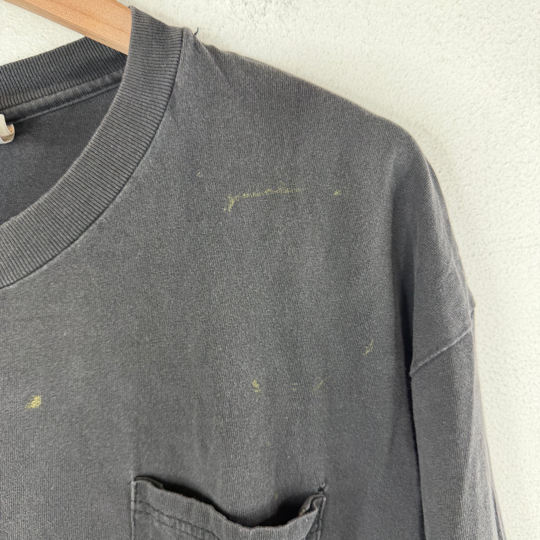 Vintage Smoked Paint Splattered Camel Pocket T-Shirt