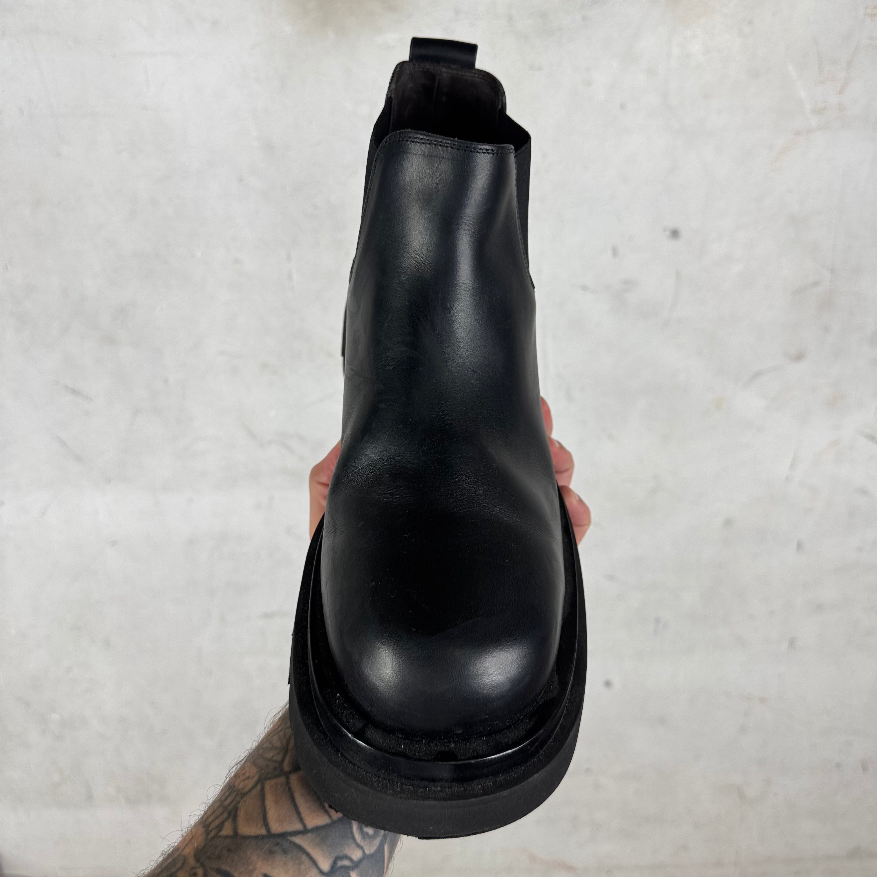 Bottega Veneta Black Mid Lug Boots – www.Lukes.store