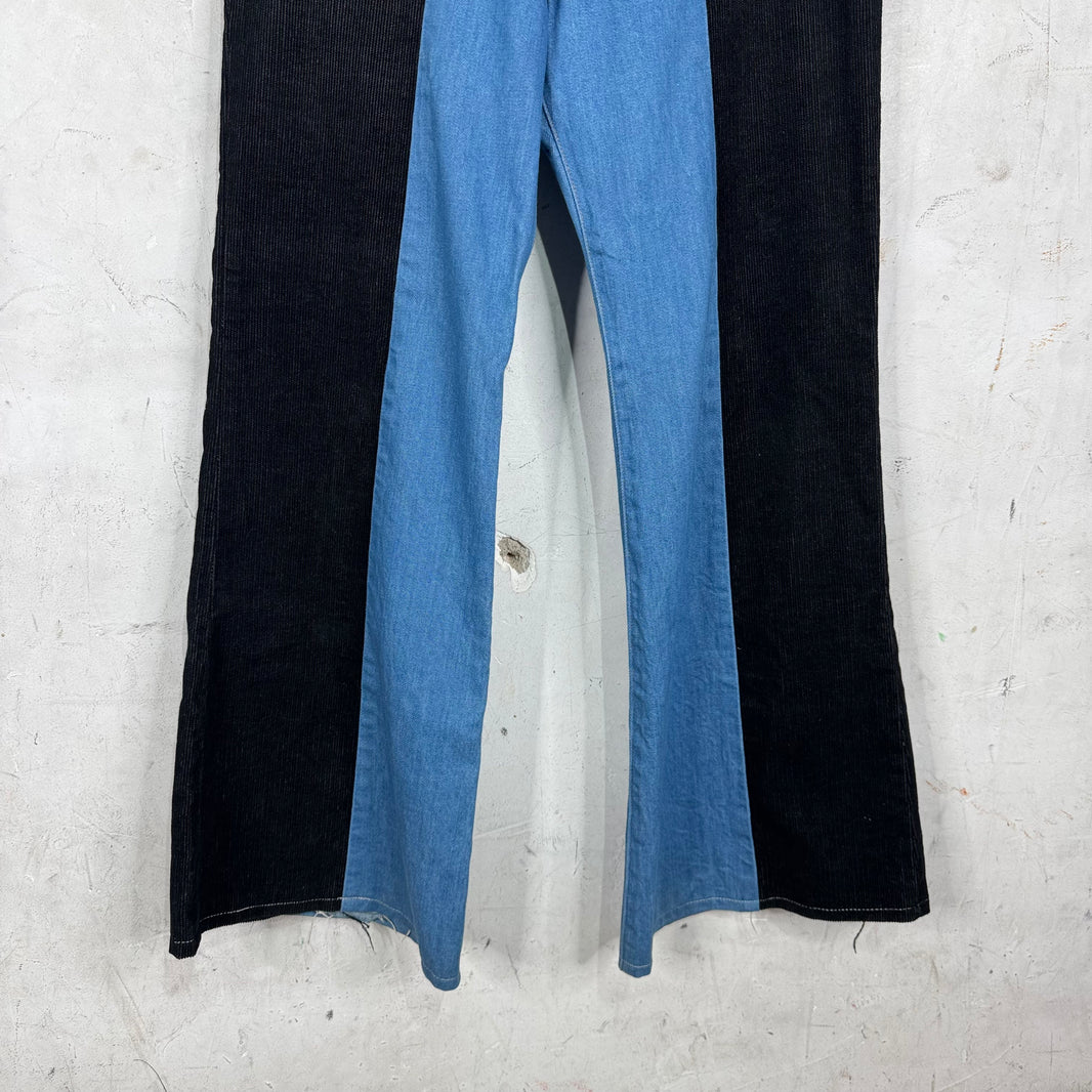 Kapital Cord/Denim 2 Tone Gypsy Flare
