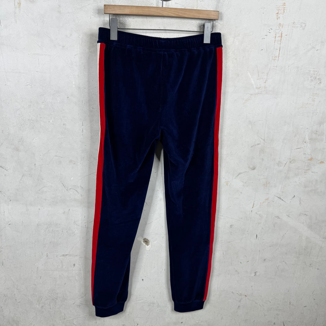 Gucci Blue Velvet Track Pants