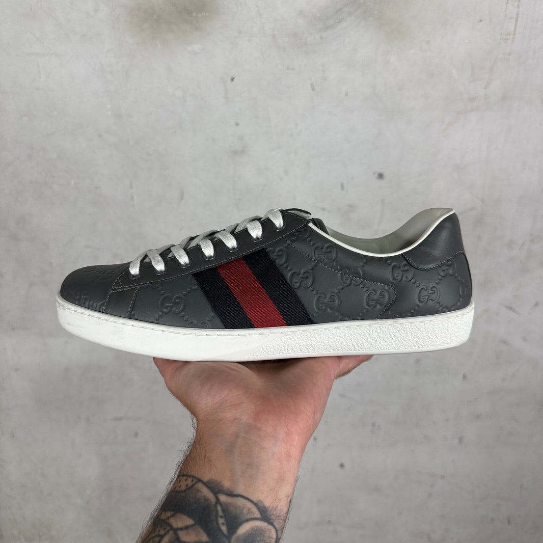 Gucci Grey Embossed Monogram Aces