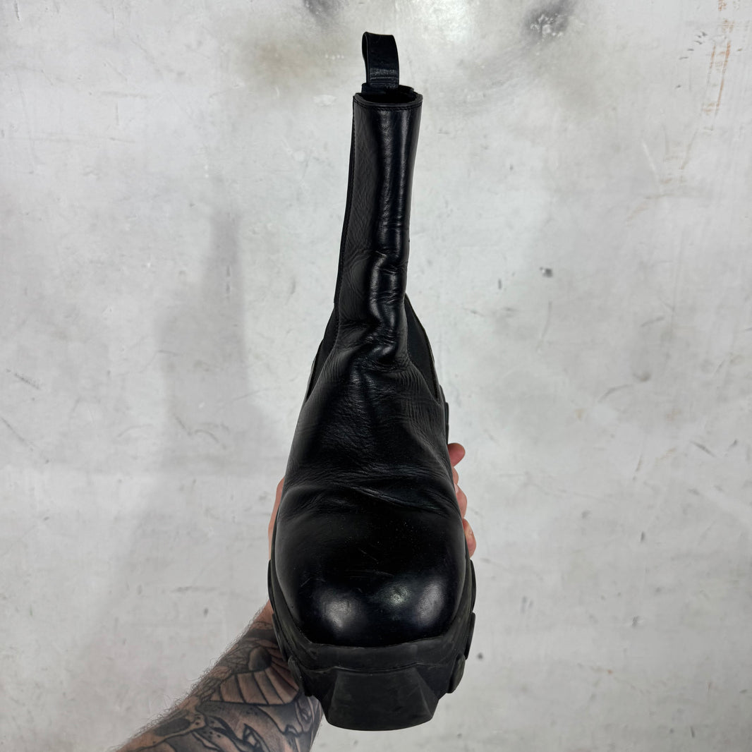 Rick Owens Leather Bozo Beatle Boots