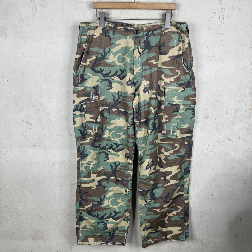 ERL Distressed Camo Cargo Pants
