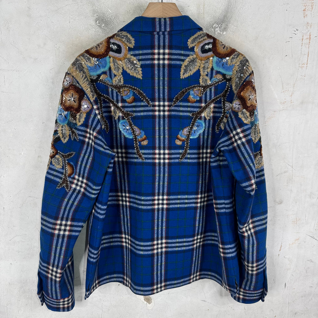 Gucci Sequined Crystal Plaid Flannel