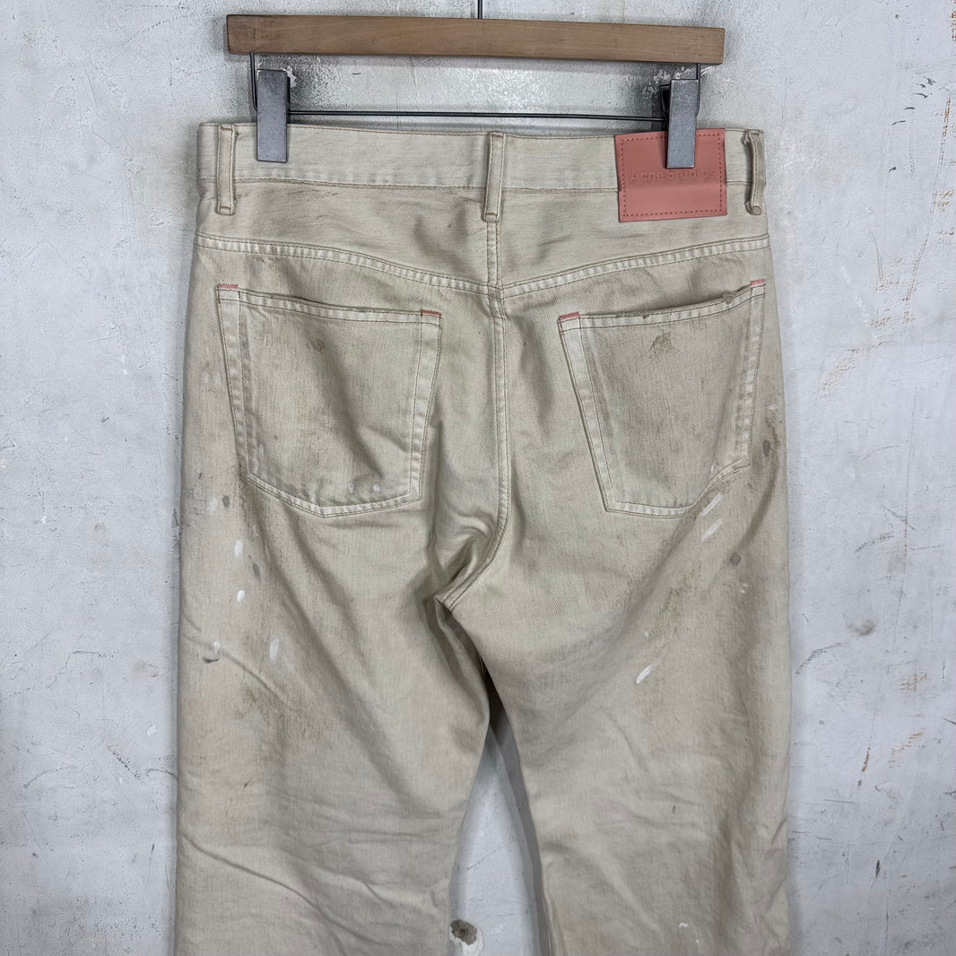Acne Studios 2021M Trafalgar White Painter Jeans