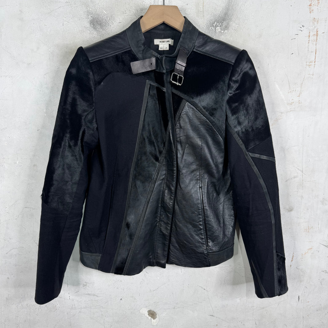Helmut Lang Mohair Leather Moto Jacket