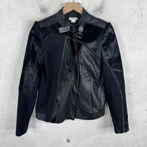 Helmut Lang Mohair Leather Moto Jacket