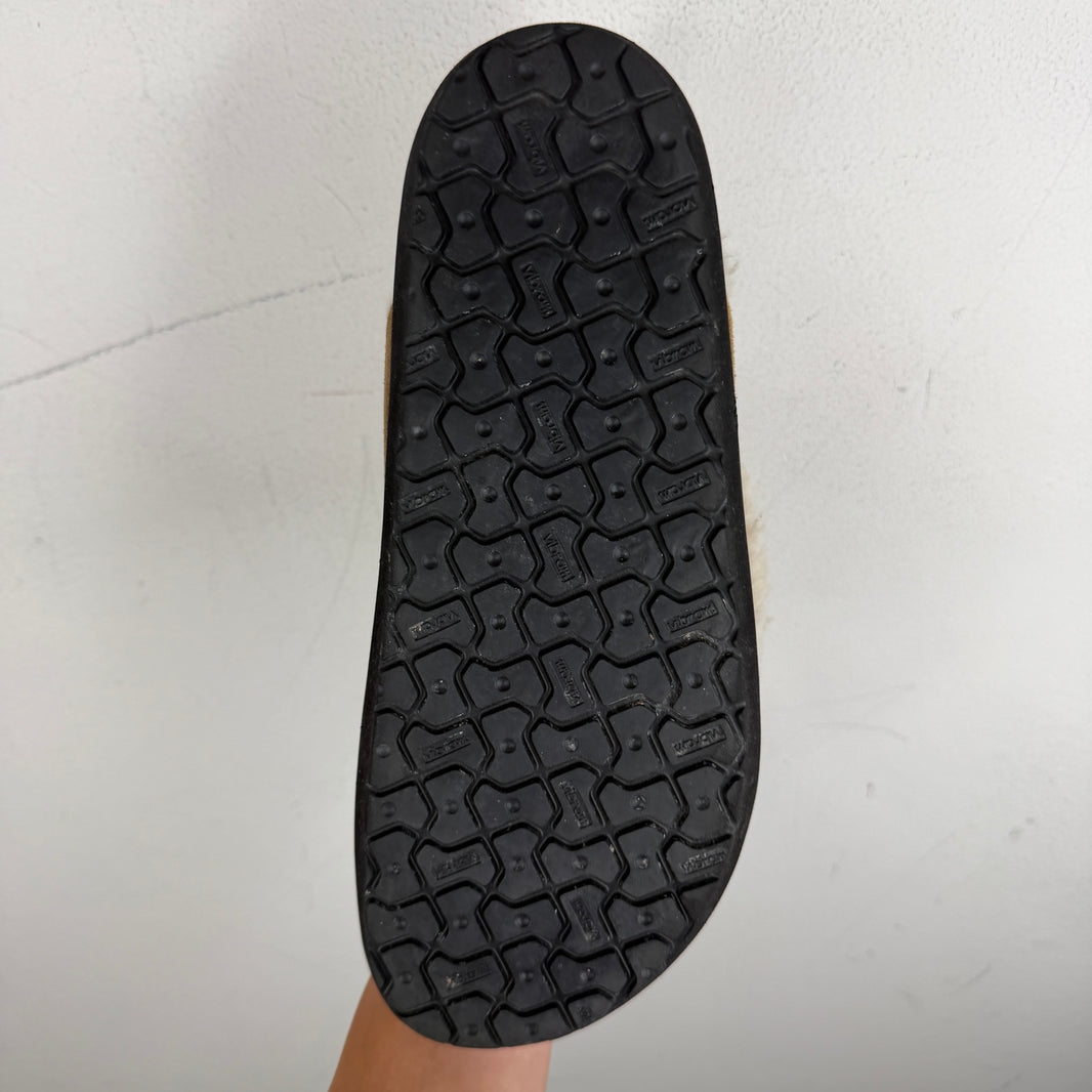 Sacai Big Buckle Suede Shearling Slide