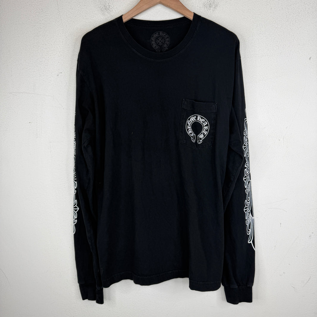 Chrome Hearts Horseshoe Floral L/S T-Shirt