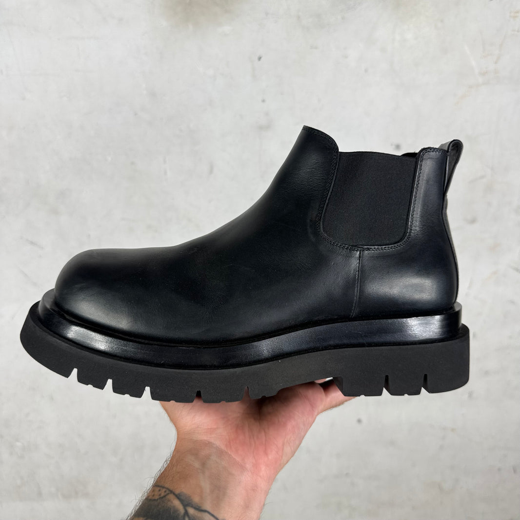 Bottega Veneta Black Mid Lug Boots