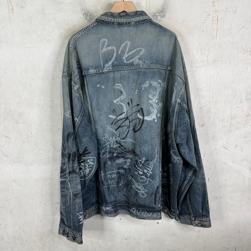 Balenciaga Grafitti Denim Jacket