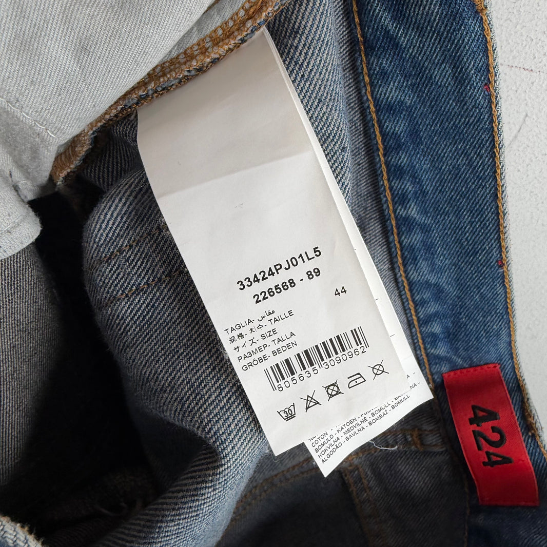 424 Distressed Boro Straight Leg Jeans