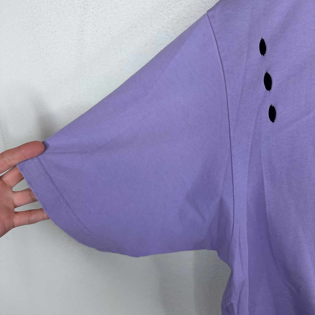 Balenciaga Purple Distressed T-Shirt