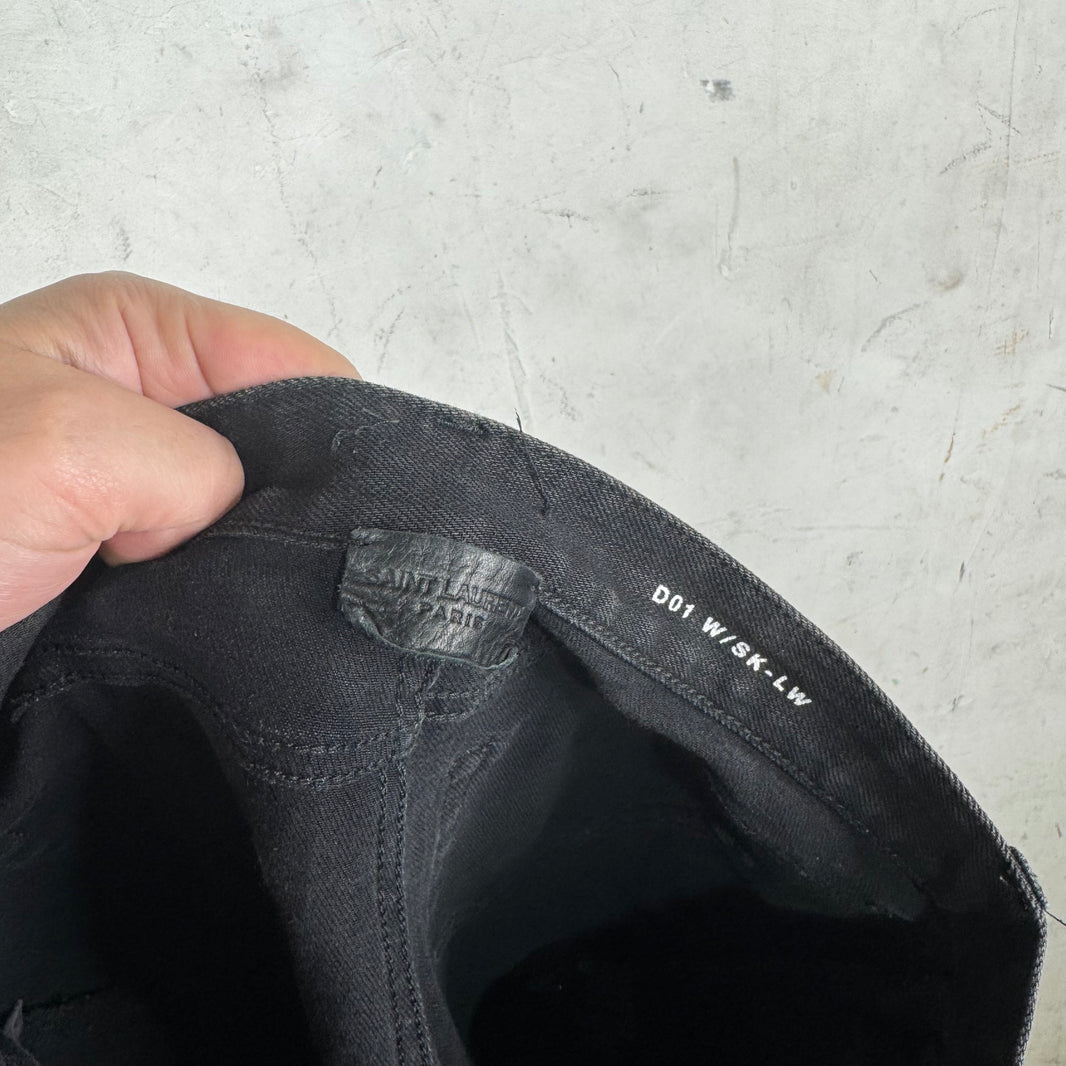 Saint Laurent Stitch Logo Black D01 Jeans