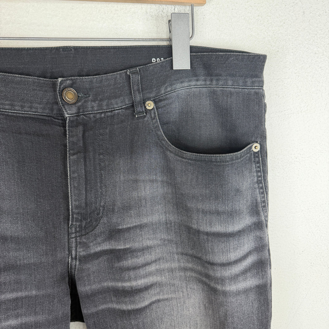Saint Laurent Black D02 Knee Cut Denim Jeans