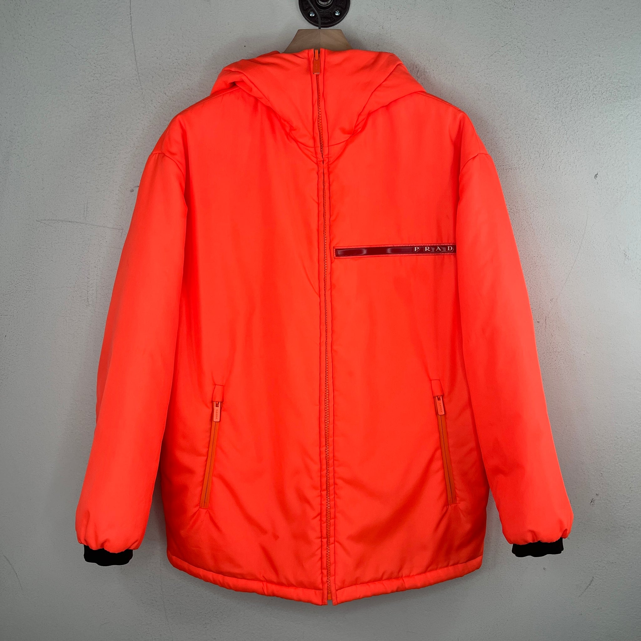 Prada Linea Rossa Orange Technical Padded Jacket