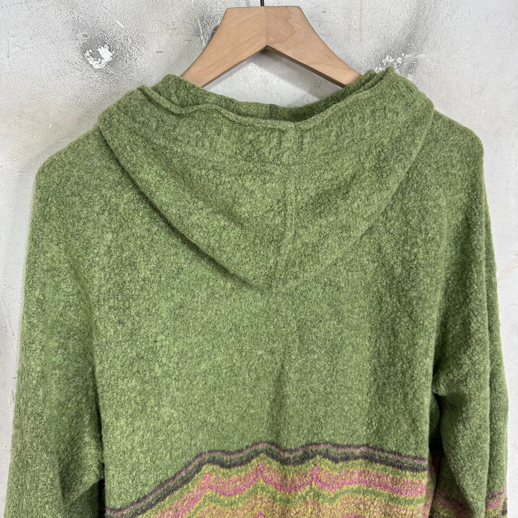Kiko Kostadinov Striped Wool Ketras Hooded Sweater