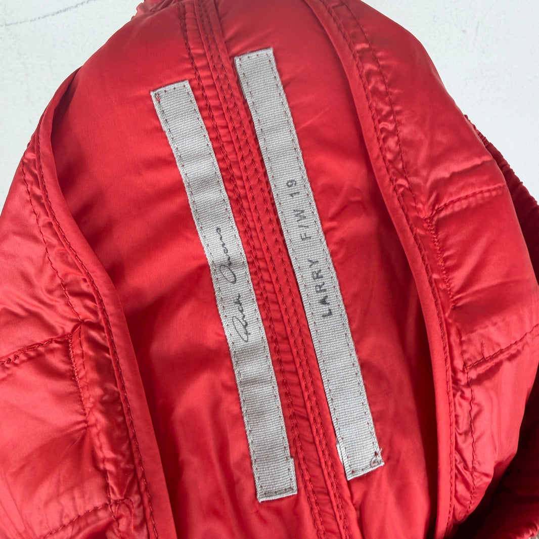 Rick Owens Larry Cardinal Red Track Pants