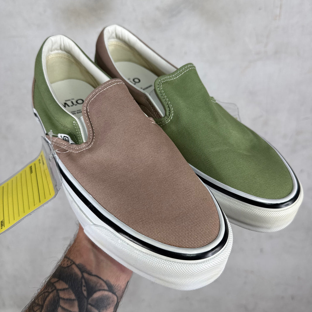 Vans X Engineered Garments Green/Brown Sample Classic Slip On