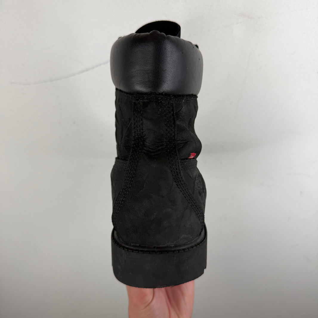 Supreme Timberland Black 6 Inch Diamond Plate Boots