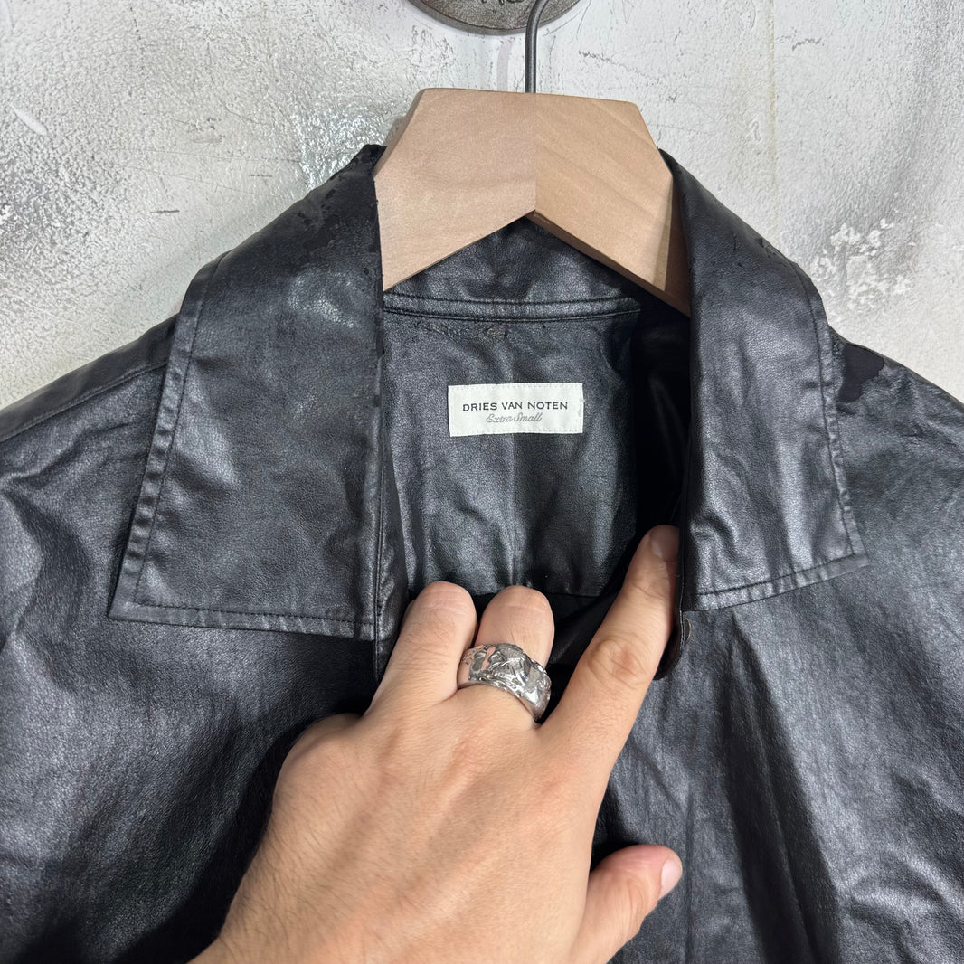 Dries Van Noten PVC Coated SS Button Up Shirt