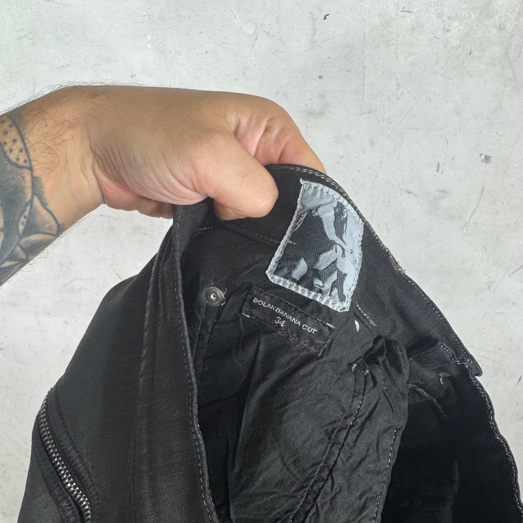 DRKSHDW Waxed Bolan Banana Jeans