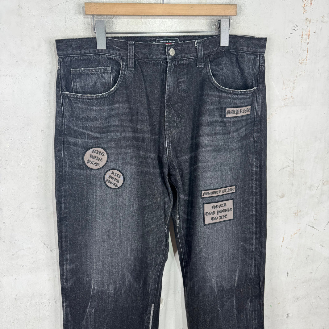 Supreme x Number (N)ine Patched Jeans