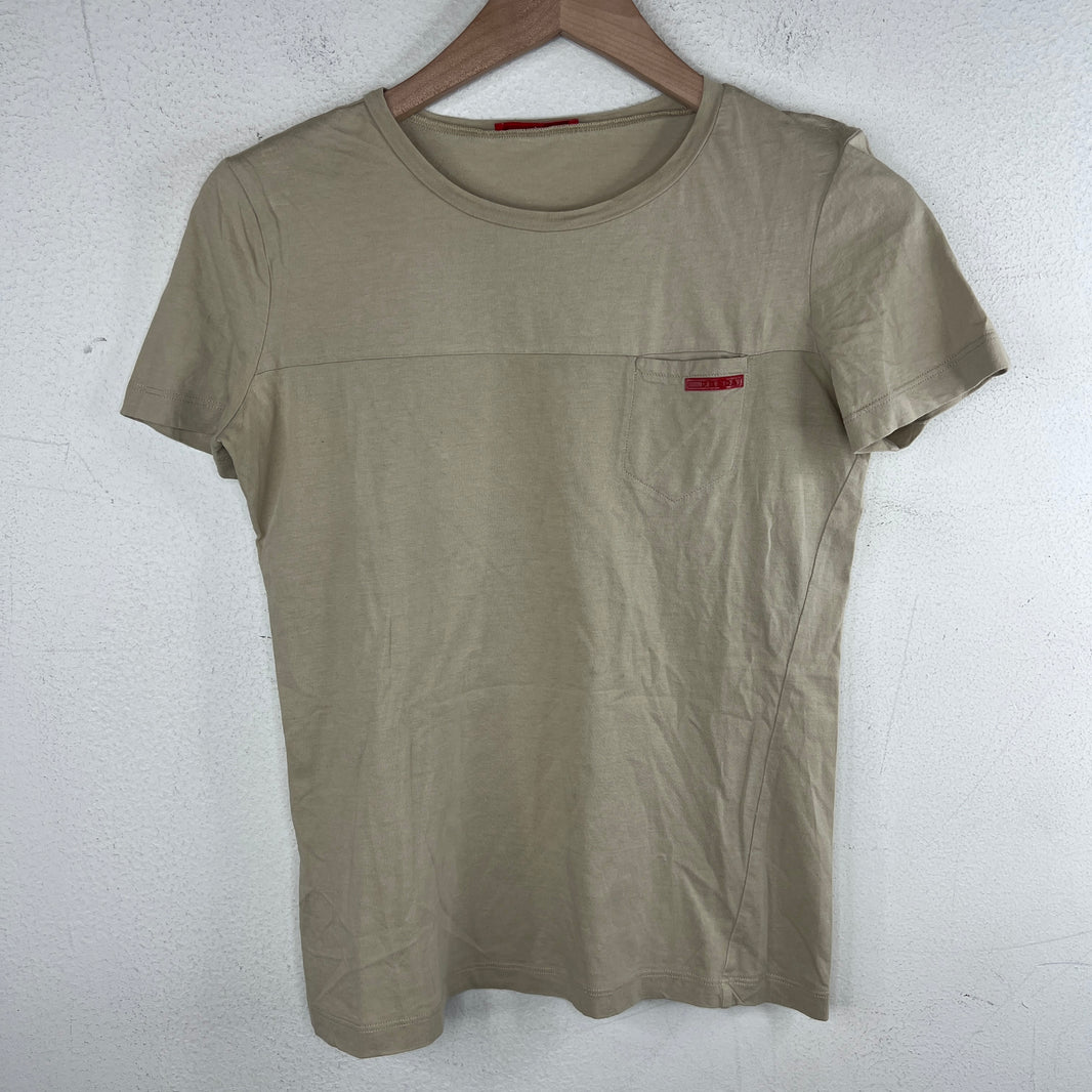 Prada Beige Basic T-Shirt