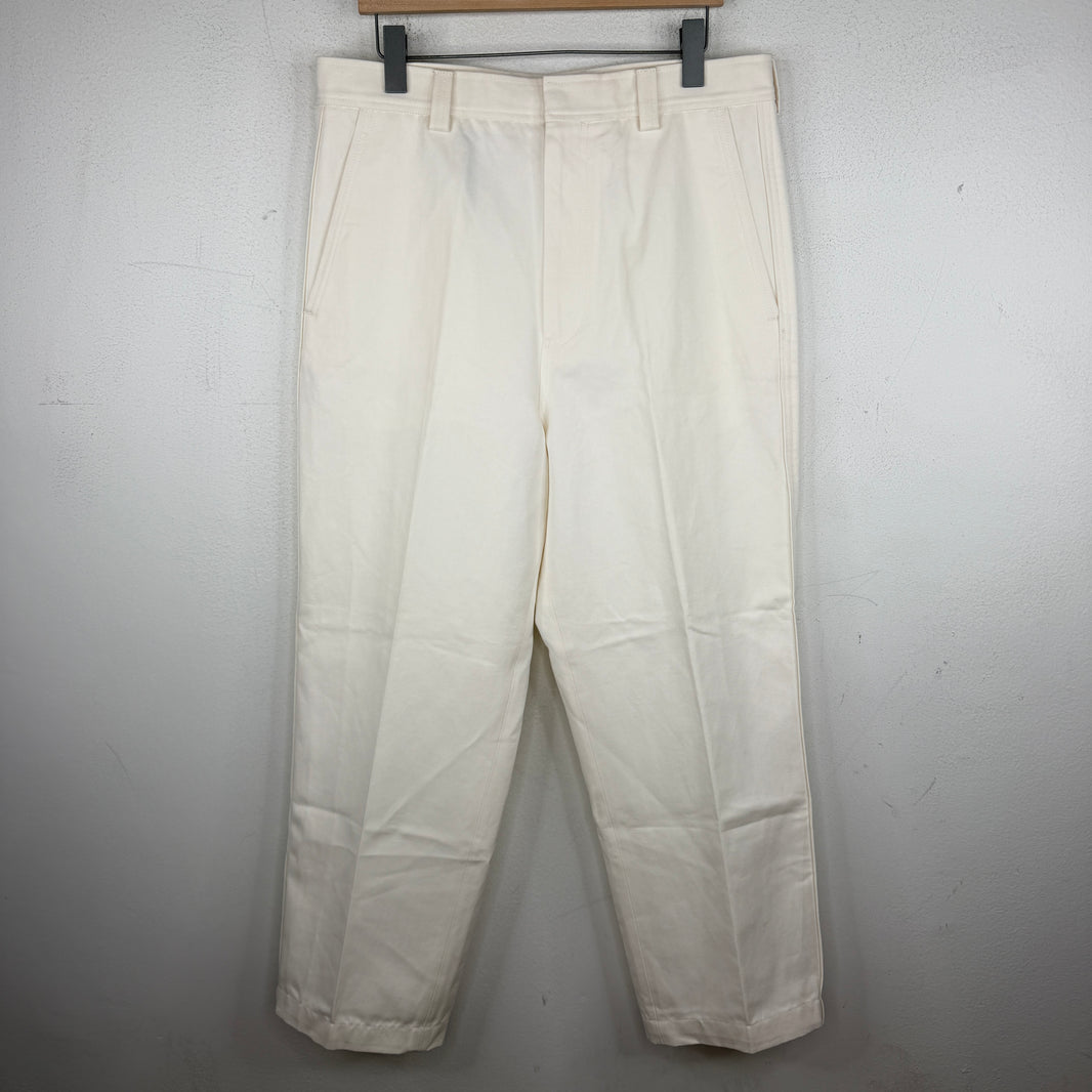 Zegna White Baggy Trousers