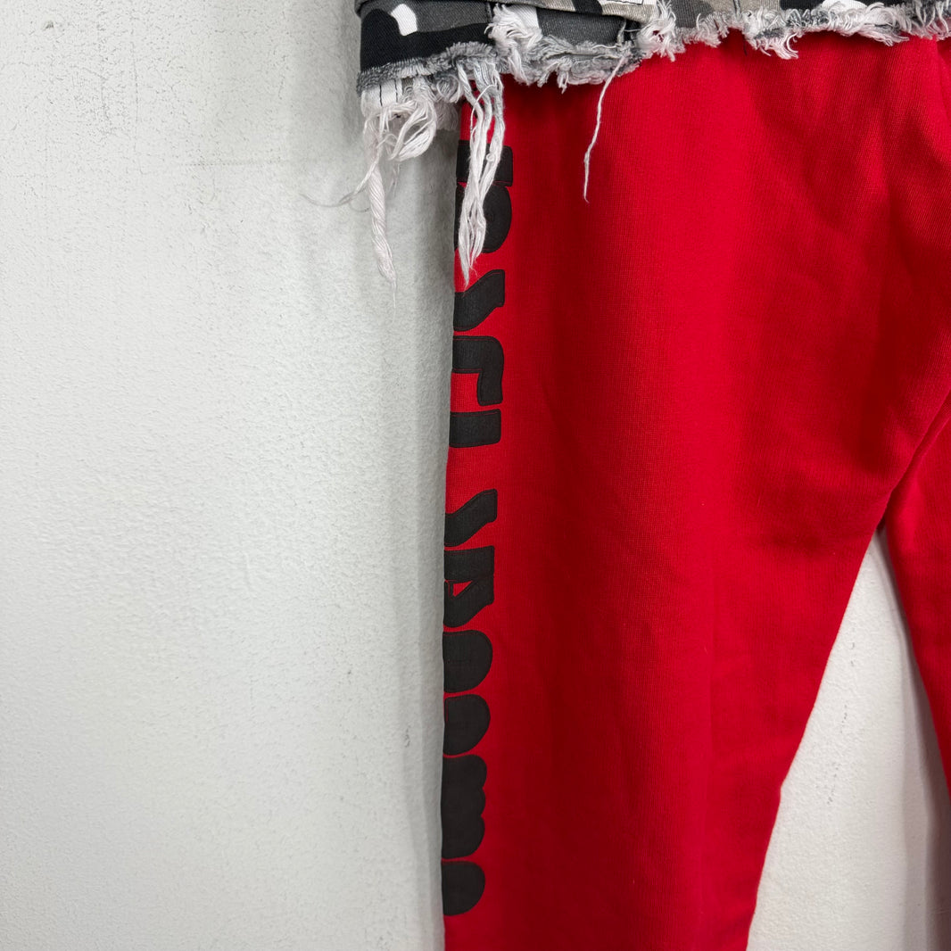 Vetements 2019 Red/Camo Runway Hybrid Sweatpants