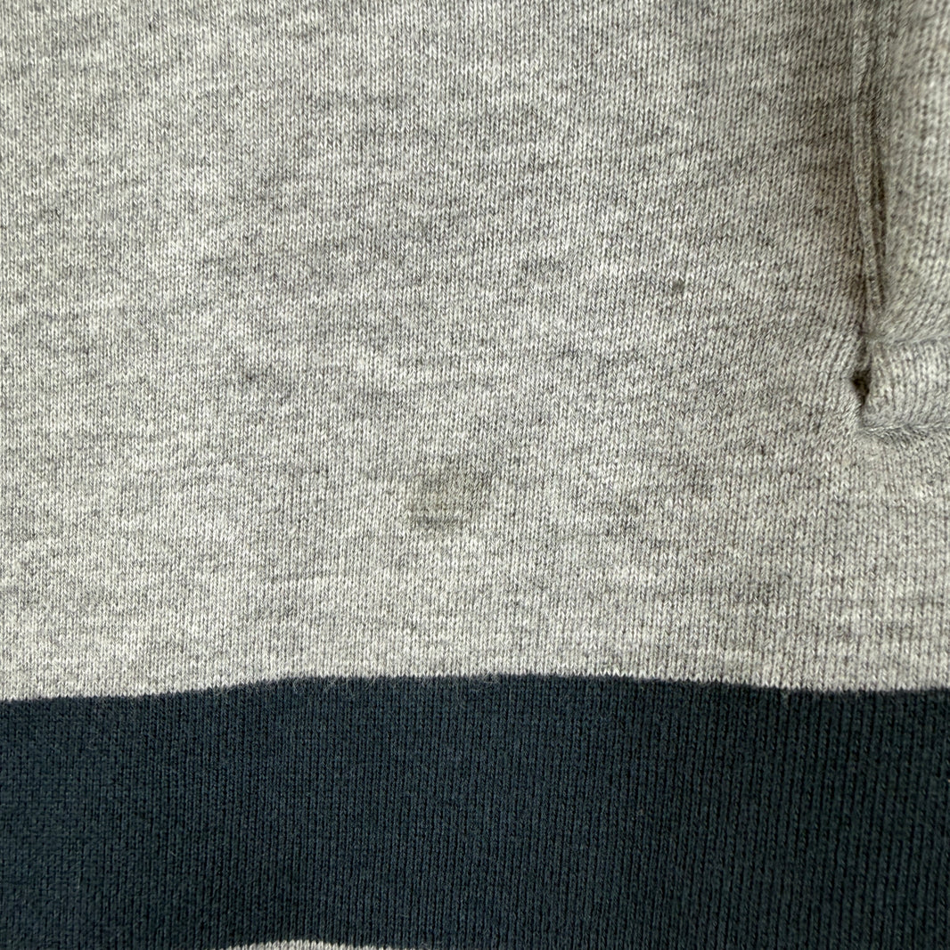 Balenciaga Navy/Gray Striped Thick Polo T-Shirt