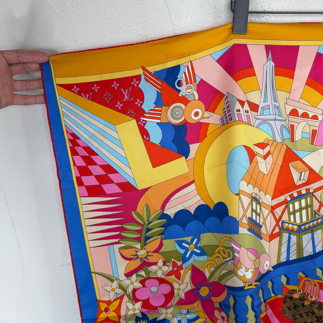 Louis Vuitton AOP Multicolor Silk Bandana