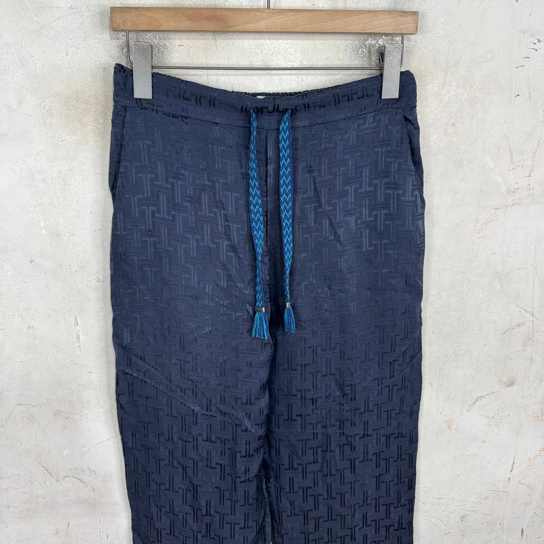 Lanvin Monogram Silk Pants