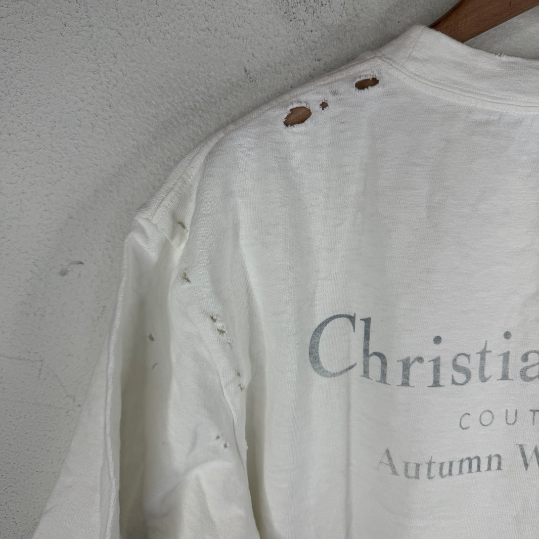 Dior Distressed White T-Shirt