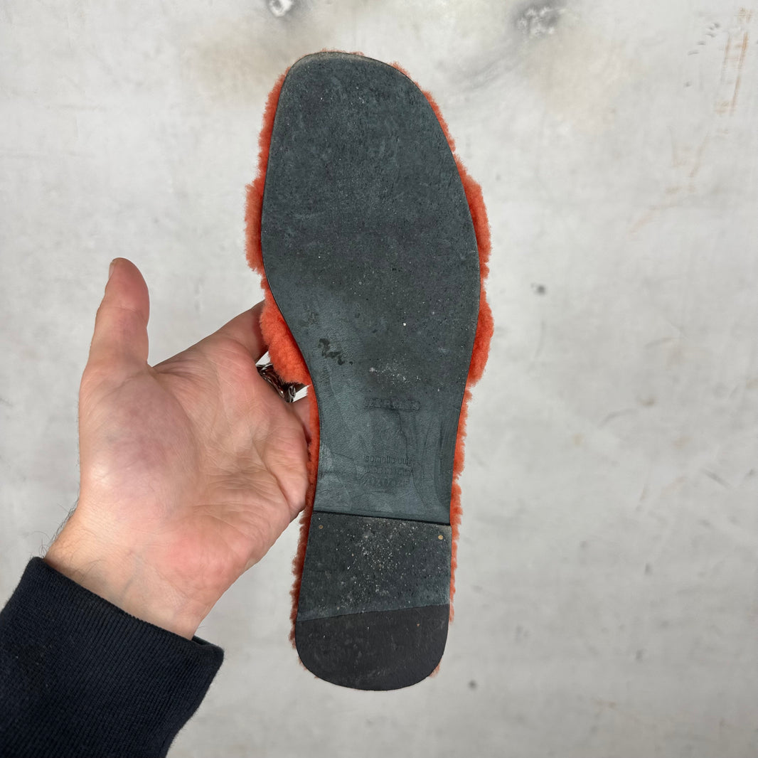 Hermes Fuzzy Oran Sandals
