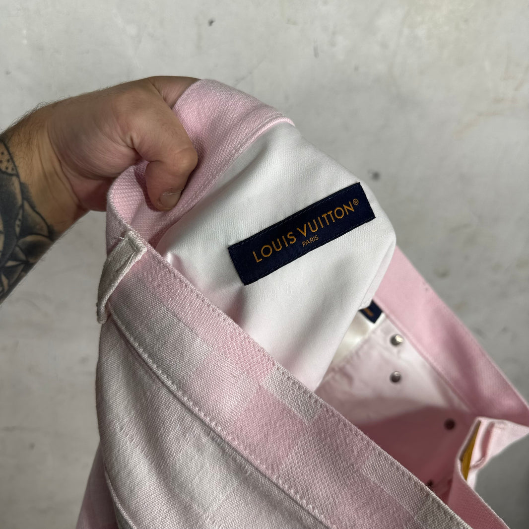 Louis Vuitton Pink Damier Loose Jeans