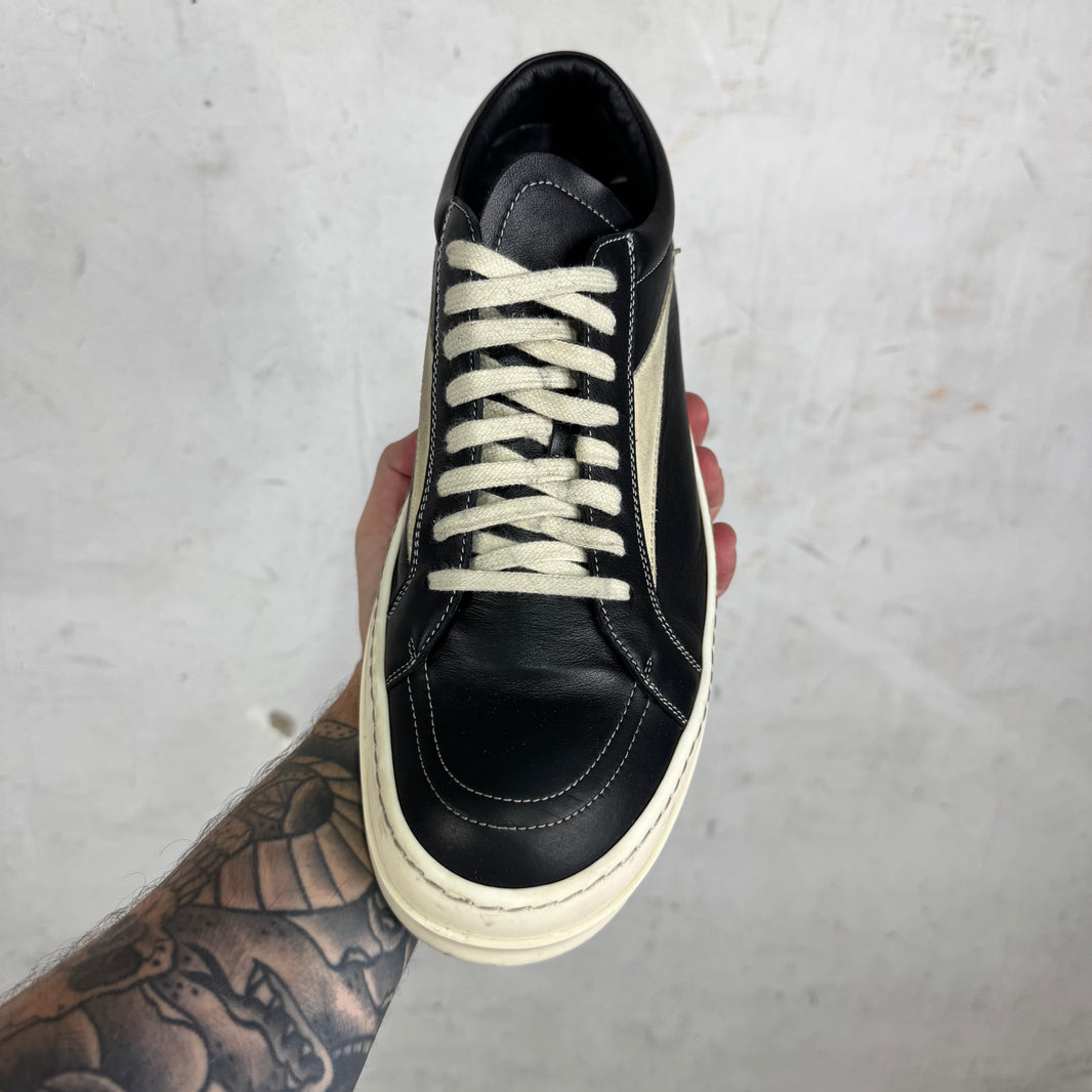Rick Owens Black Leather Vans