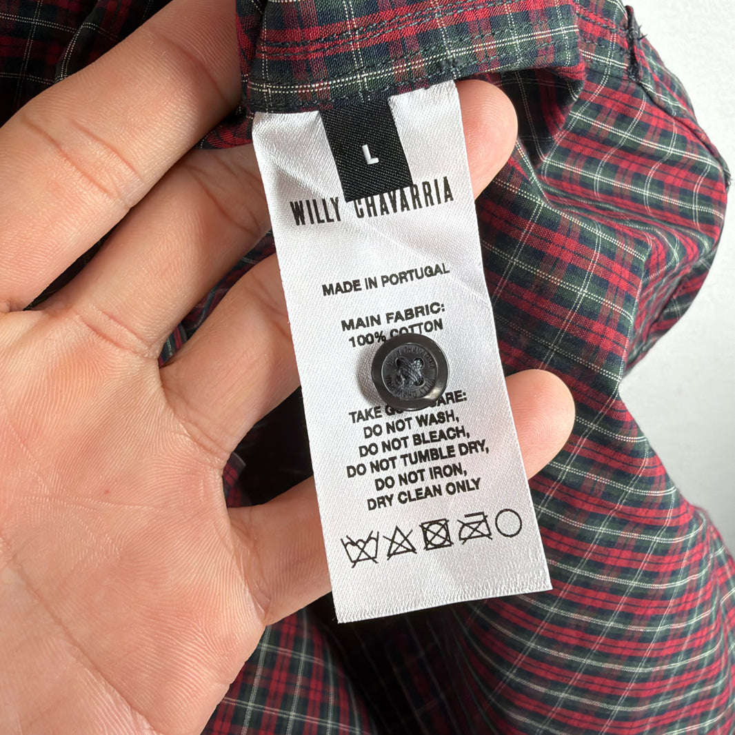 Willy Chavarria Plaid Shirt