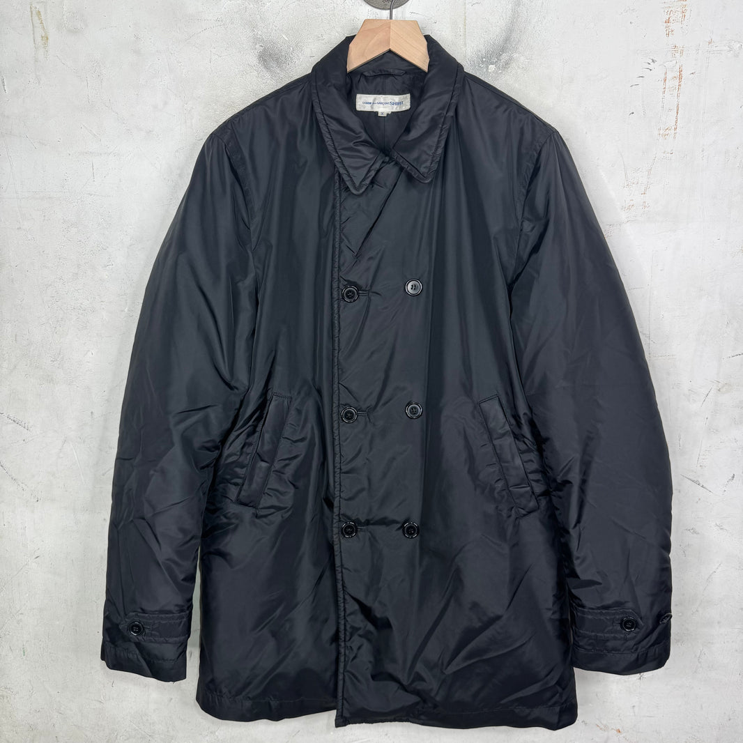 CDG Shirt Padded Nylon Peacoat