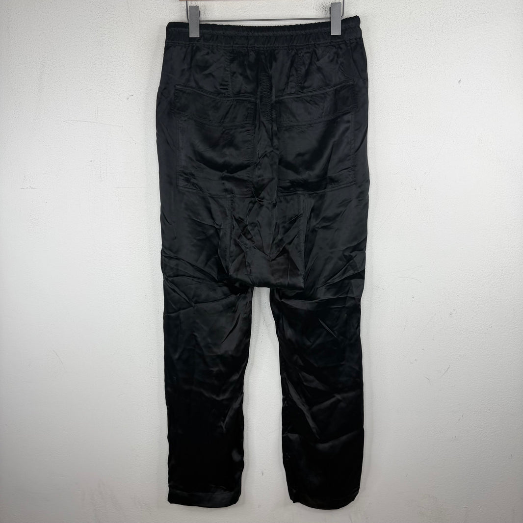 Rick Owens Cupro Long Drawstring Pants